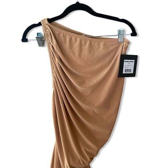 Norma Kamali Diana Gown nude tan midi dress bodycon Revolve New S - Picture 5 of 13
